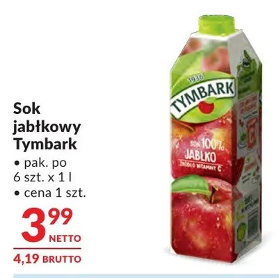 Sok jabłkowy Tymbark promocja w Makro