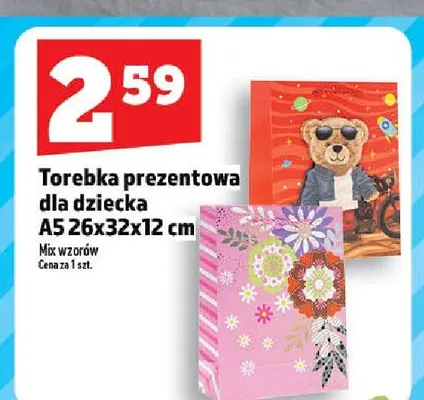 Torebka prezentowa dla dziecka A5 26x32x12cm promocja w TOPAZ