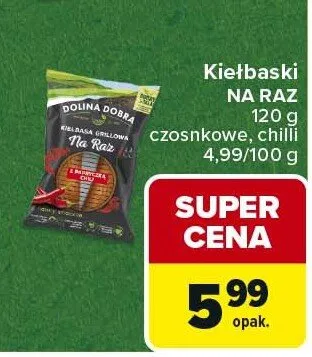 Kiełbaski na raz czosnkowe promocja w Carrefour