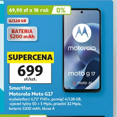 Smartfon Motorola Moto G17 promocja w Auchan