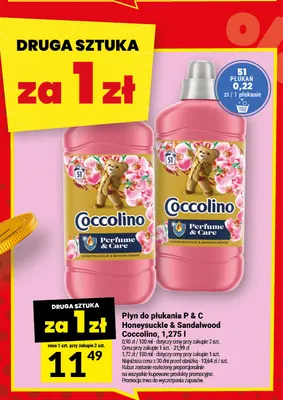 Płyn do płukania P & C Honeysuckle & Sandalwood Coccolino promocja w Twój Market