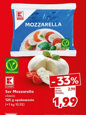 Ser Mozzarella classic K-Classic promocja w Kaufland