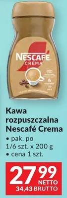 Kawa rozpuszczalna Nescafé Crema promocja w Makro