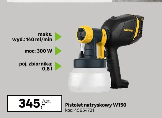 Pistolet natryskowy Wagner W150 promocja w Leroy Merlin