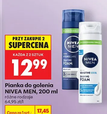 Pianka do golenia różne rodzaje promocja w Biedronka