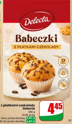 Babeczki z płatkami czekolady  promocja w Dino