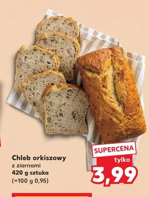 Chleb orkiszowy z ziarnami promocja w Kaufland