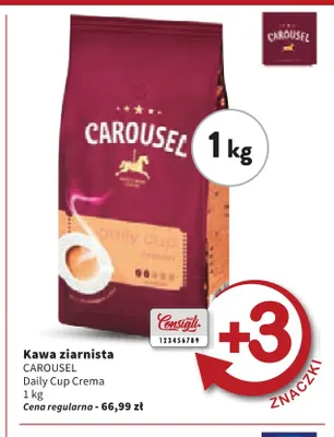 Kawa ziarnista Carousel Daily Cup Crema promocja w Intermarche