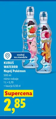 Napój Pokémon Kubuś Waterrr promocja w Lidl