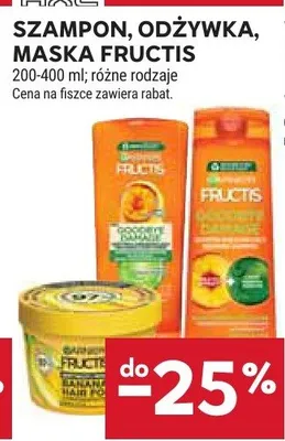 Szampon, odżywka, maska Fructis promocja w Stokrotka