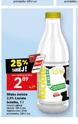 Mleko świeże 2,0% Łaciate promocja w Twój Market