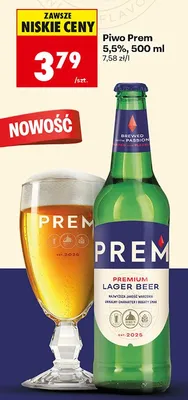 Piwo Premium Lager Beer 5,5% promocja w Biedronka