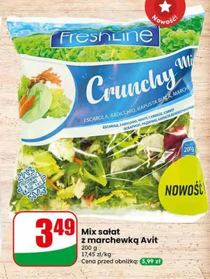 Mix sałat z marchewką Avit promocja w Dino