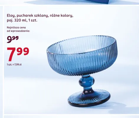 Pucharek szklany Eloy 320 ml promocja w Rossmann