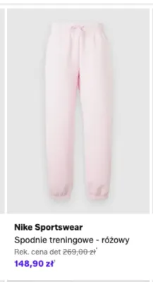Spodnie treningowe różowy Nike Sportswear promocja w Lounge by Zalando