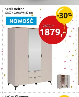 Szafa Velton promocja w Black Red White