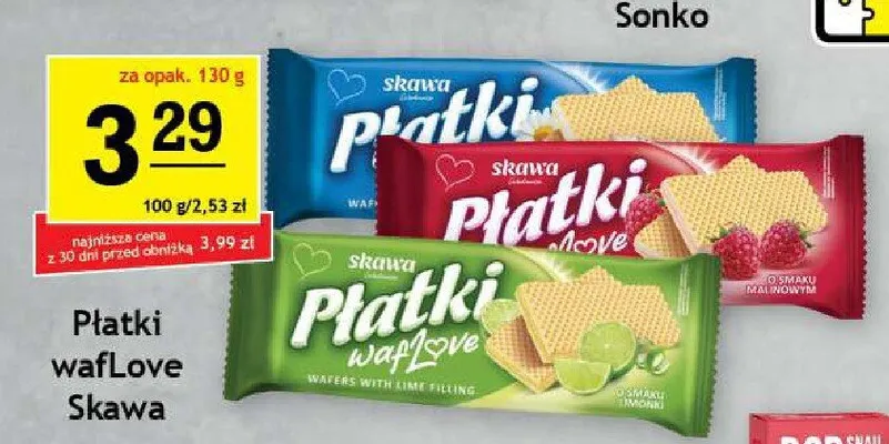 Płatki wafLove Skawa o smaku limonkowym promocja w Gram Market