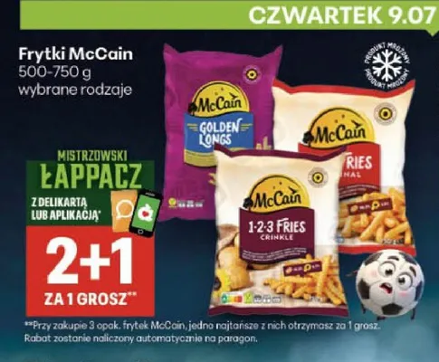 Frytki McCain Golden Longs promocja w Delikatesy Centrum