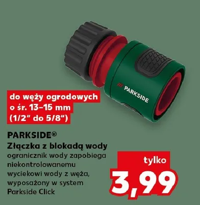 Złączka z blokadą wody PARKSIDE promocja w Kaufland