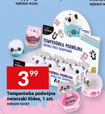 Temperówka podwójna zwierzaki Kidea promocja w Twój Market