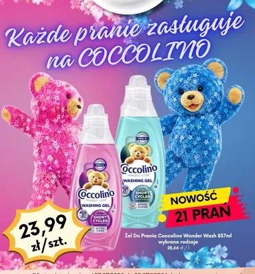 Żel do prania Coccolino Wonder Wash Speed Clean promocja w emma MARKET