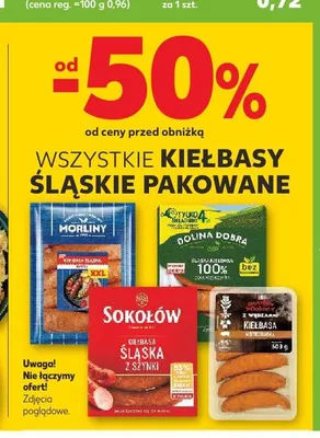 Kiełbasa śląska z szynki Sokołów promocja w Kaufland