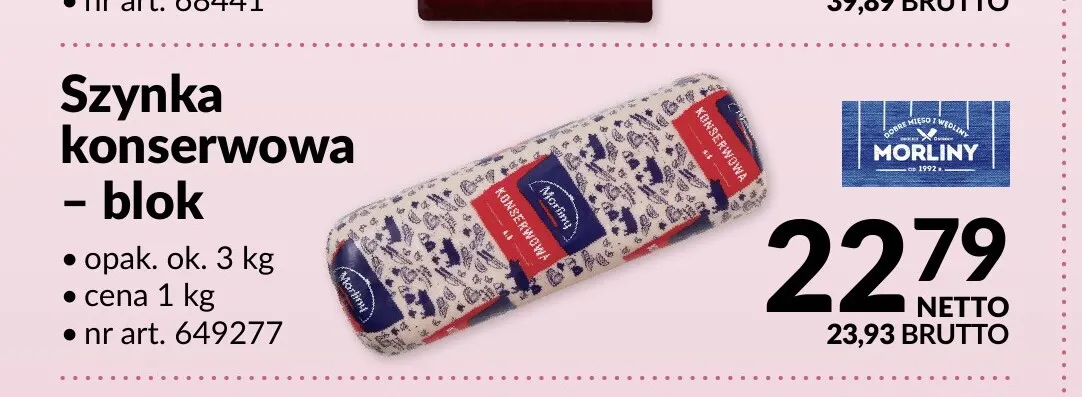 Szynka konserwowa blok Morliny promocja w Makro