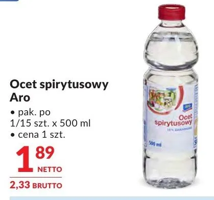 Ocet spirytusowy Aro promocja w Makro