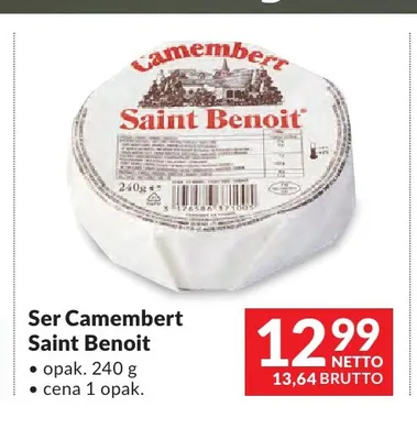 Ser camembert Saint Benoit promocja w Makro