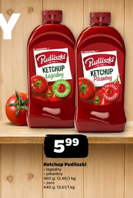 Ketchup Pudliszki zero promocja w Netto