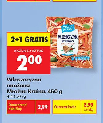 Włoszczyzna mrożona Mroźna Kraina promocja w Biedronka