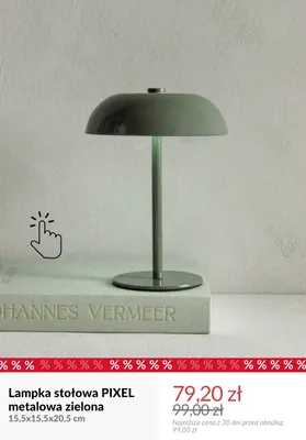 Lampka stołowa Pixel metalowa zielona 15,5x15,5x20,5 cm promocja w Homla