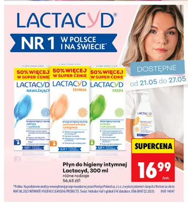 Płyn do higieny intymnej Lactacyd Fresh promocja w Biedronka