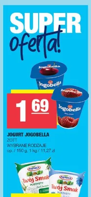 Jogurt Jogobella Zott promocja w SPAR