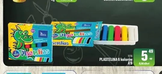 Plastelina 6 kolorów Tetis promocja w Tomi Markt