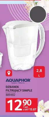 Dzbanek filtrujący AQUAPHOR Simple promocja w Selgros