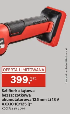 Szlifierka kątowa bezszczotkowa akumulatorowa 125 mm Li 18 V AXXIO 18/125 Q+ promocja w Leroy Merlin