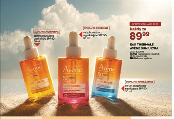 Serum natychmiastowo wypełniające Eau Thermale Avène Sun Ultra SPF 50+ promocja w Ziko Dermo