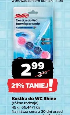 Kostka do WC Shine barwiąca wodę Flower Meadow promocja w Netto