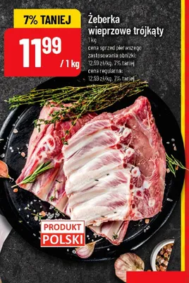 Żeberka wieprzowe trójkąty promocja w POLOmarket
