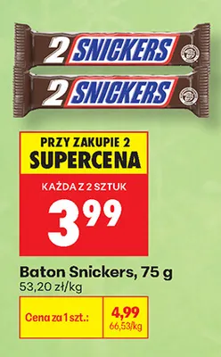 Baton Snickers promocja w Biedronka