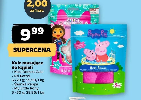 Kule musujące do kąpieli, różne rodzaje promocja w Netto