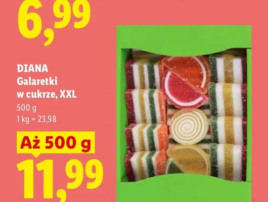Galaretki w cukrze Diana XXL promocja w Lidl