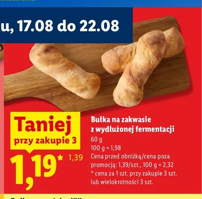 Bułka na zakwasie z wydłużonej fermentacji promocja w Lidl