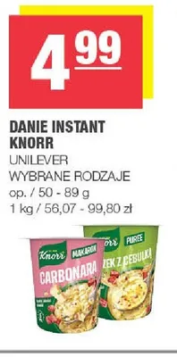 Danie instant Knorr promocja w SPAR