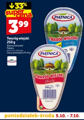 Twaróg wiejski chudy Piątnica promocja w TOPAZ