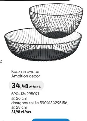 Kosz na owoce Ambition decor promocja w Castorama