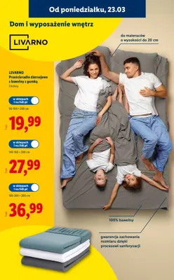 Prześcieradło dżersejowe z bawełny z gumką 180-200×200cm promocja w Lidl