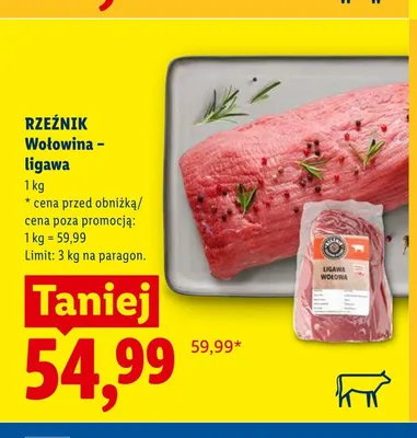 Wołowina ligawa Rzeźnik promocja w Lidl