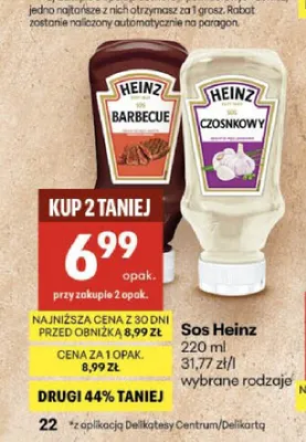 Sos Heinz Barbecue promocja w Delikatesy Centrum